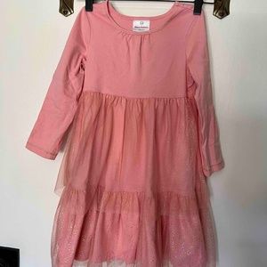 Hanna Andersson Glitter Tulle Skirt Pink Dress Size 5
